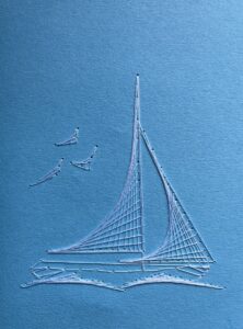 13 Segelschiff blau
