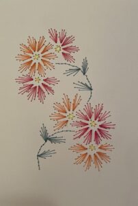 8 Blüten rot